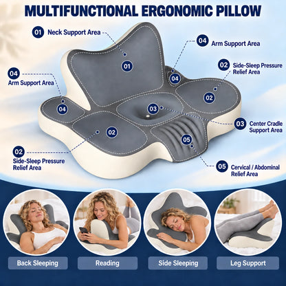 Memory foam wedge pillow for prone reading and lounging