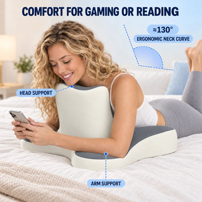 Ergonomic wedge pillow with removable washable cover