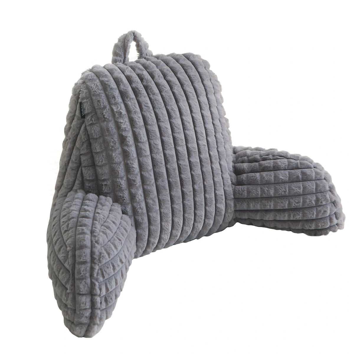 Faux Rabbit Fur Reading Pillow with Arms