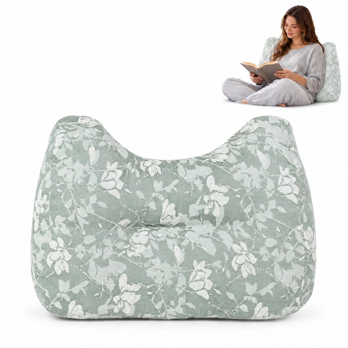 Oversized Chenille Lumbar Support Pillow