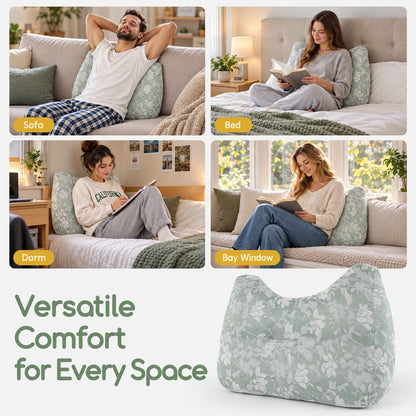 Oversized Chenille Lumbar Support Pillow