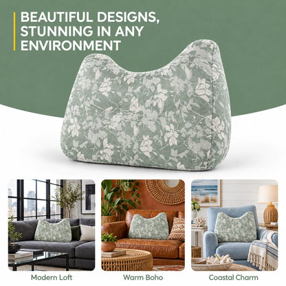 Oversized Chenille Lumbar Support Pillow