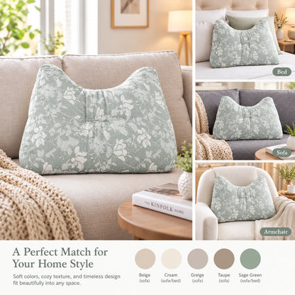 Oversized Chenille Lumbar Support Pillow