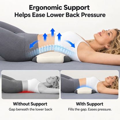 Lumbar Support Pillow for Bed Sleeping, Memory Foam