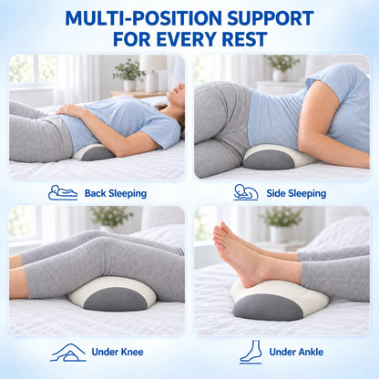 Lumbar Support Pillow for Bed Sleeping, Memory Foam