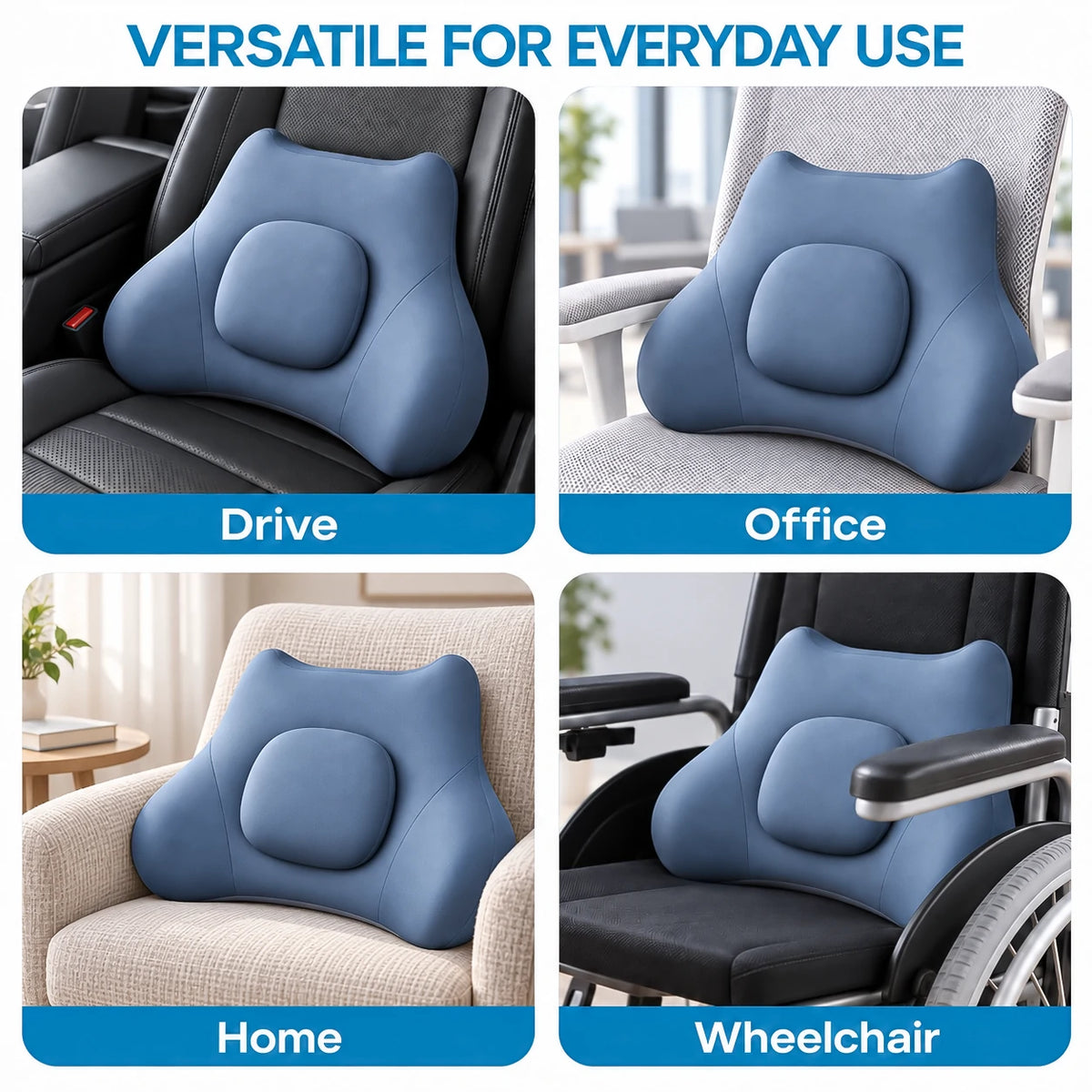 Lumbar Support Pillow for Office Chair, Memory Foam