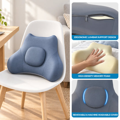 Lumbar Support Pillow for Office Chair, Memory Foam