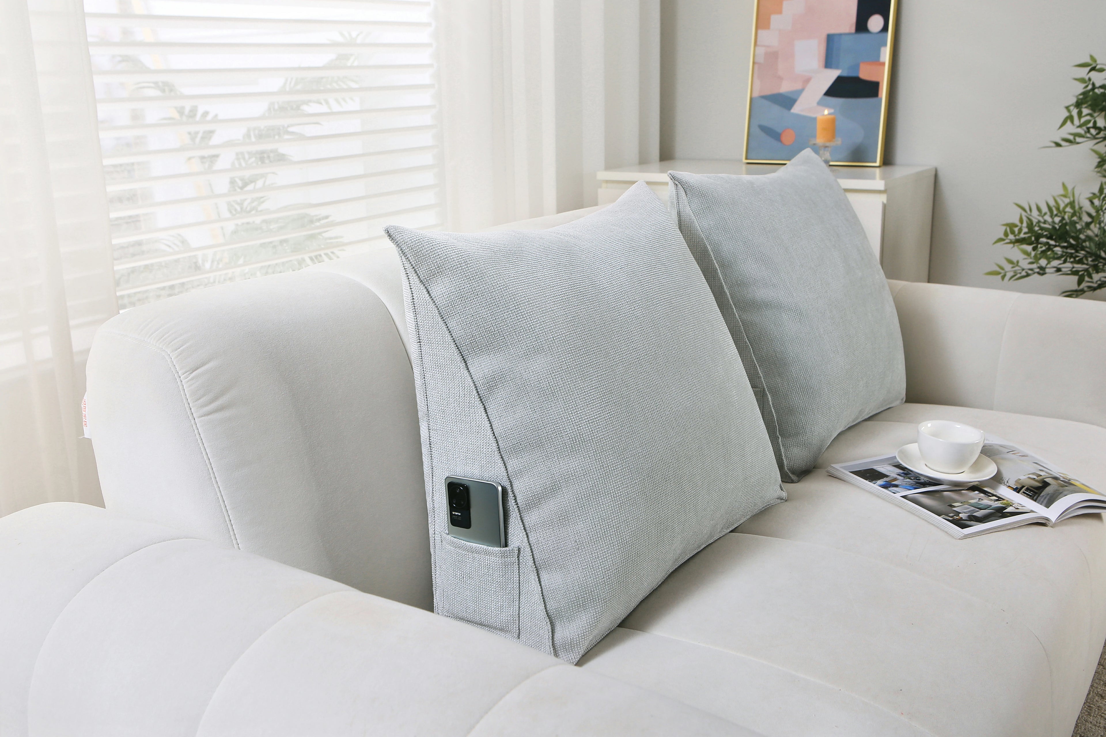 Prevalucent Reading Pillow with Shredded Memory Foam