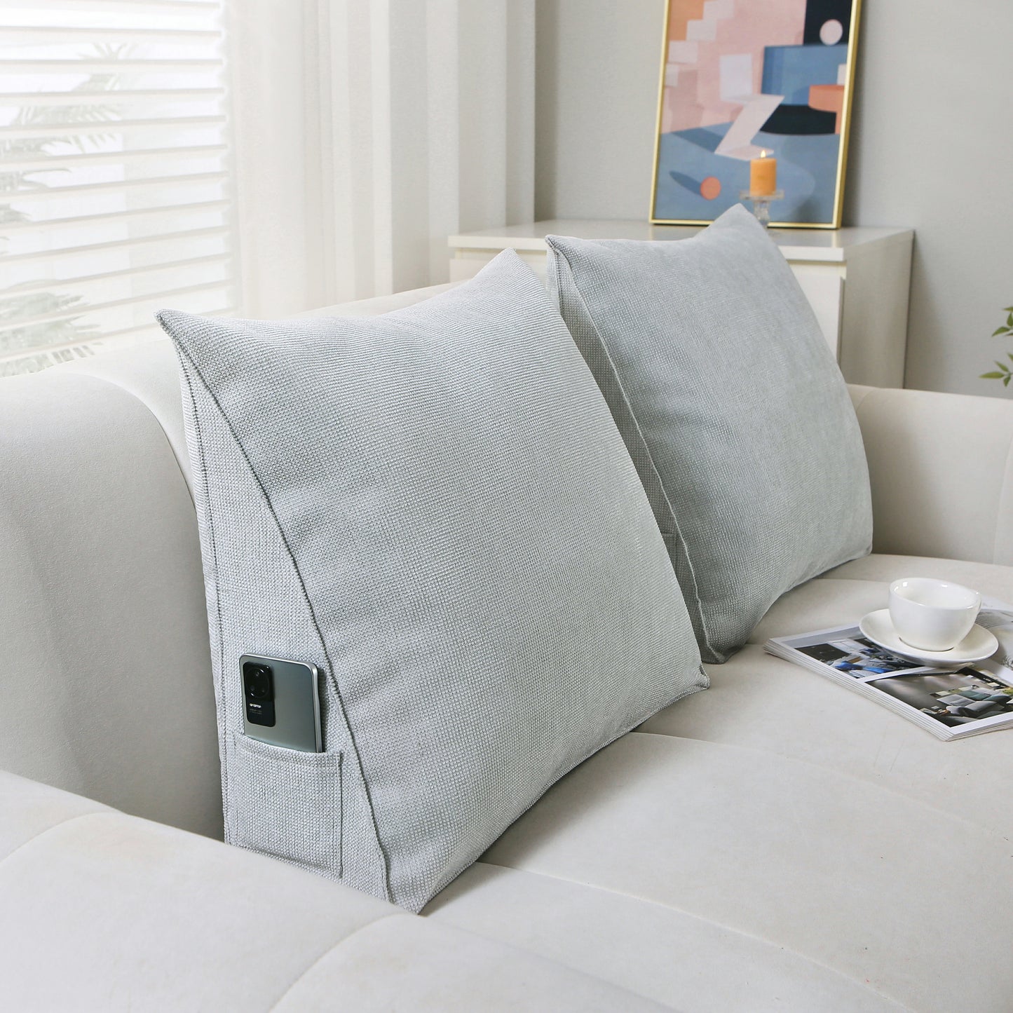 Prevalucent Reading Pillow with Shredded Memory Foam