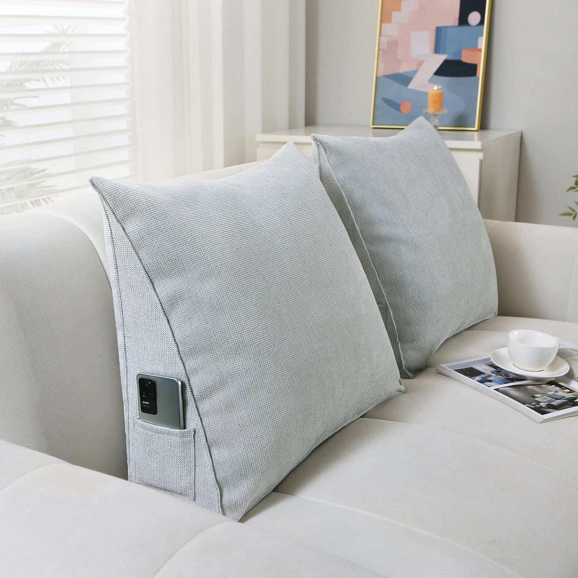 Prevalucent Reading Pillow with Shredded Memory Foam