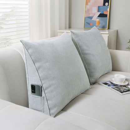 Backrest reading pillow with adjustable shredded memory foam