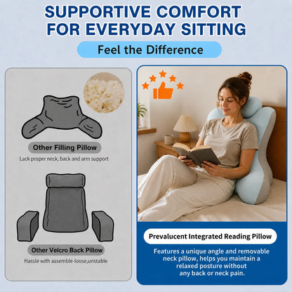 Memory Foam Reading Pillow for Bed, SUPPORTIVE COMFORT
