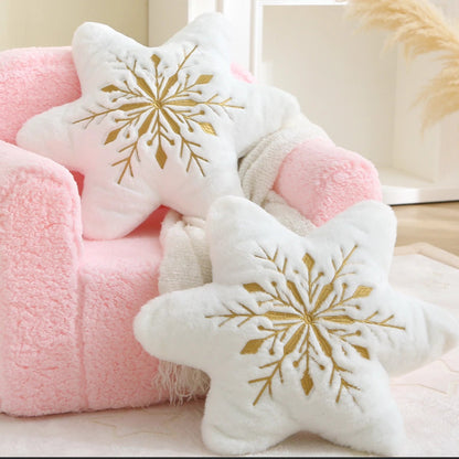 Prevalucent Snowflake Decorative Throw Pillow for Couch, Bedroom & Holiday Décor