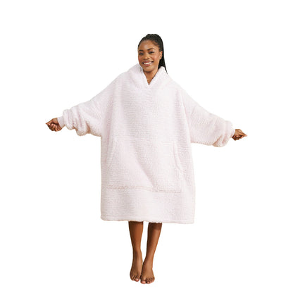 Pink cozy blanket hoodie for women and men
