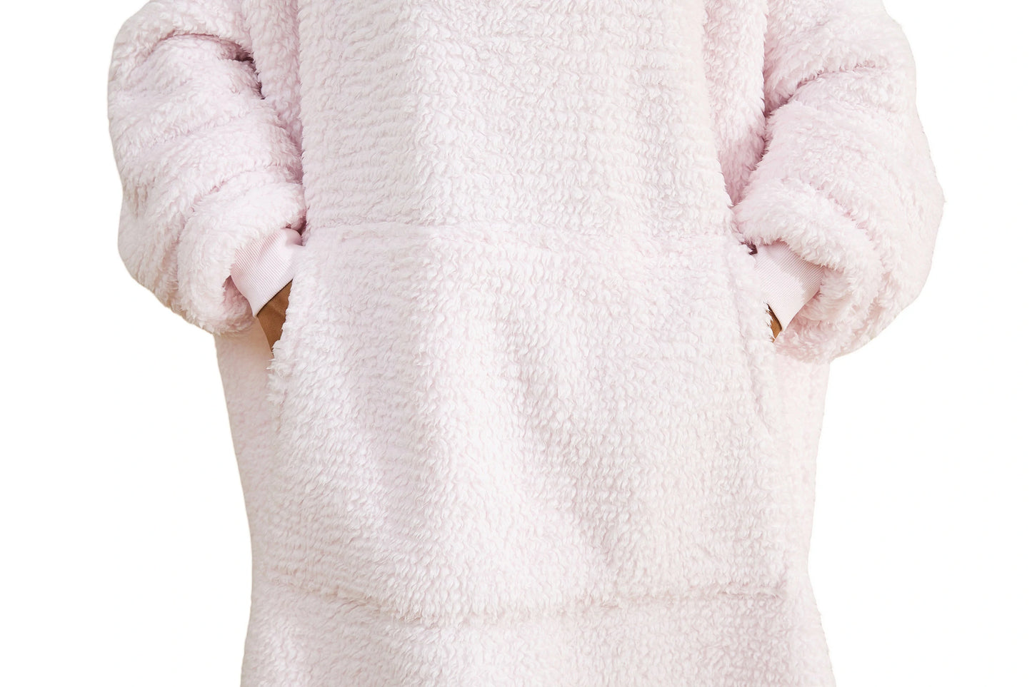 Prevalucent Oversized Sherpa Wearable Blanket Hoodie with Kangaroo Pocket for Women & Men