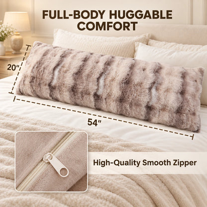 Shredded memory foam body pillow with soft full-body support